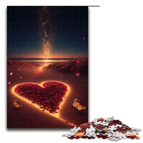 Puzzle für Erwachsene „Herz am Strand“, 1000 Teile, Holzpuzzle für Erwachsene und Kinder ab 12 Jahren, 1000 Teile Puzzle für Erwachsene „Herz am Strand“, 1000 Teile, Holzpuzzle für Erwachsene und Kinder ab 12 Jahren, 1000 Teile von ouynngjing