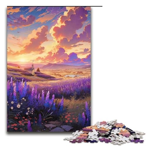 Puzzle für Erwachsene „Lavendelgarten“, 1000 Teile, Holzpuzzle für Erwachsene und Kinder ab 12 Jahren, 1000 Teile von ouynngjing