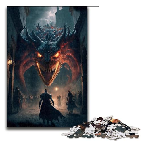 Puzzle für Erwachsene „Monster Invasion5“, 1000-teiliges Holzpuzzle für Kinder ab 12 Jahren, Lernspielzeug, 1000 Teile von ouynngjing
