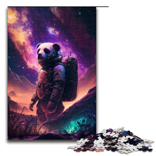 Puzzle für Erwachsene 1000 Teile, Das Universum Panda Puzzle Spiele Spielzeug Geschenk Geeignet für Desktop-Dekoration 1000 PCS von ouynngjing