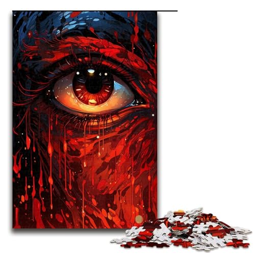 Puzzle für Erwachsene 1000 Teile „Bloody Eyes of Vengeance Lernspiele für Zuhause DIY-Spielzeug tolles Geschenk für Spiele 1000 Teile (75 x 50 cm) von ouynngjing