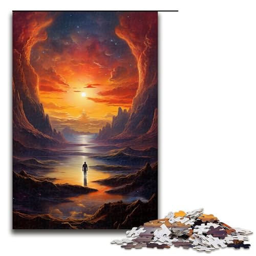 Puzzle für Erwachsene 1000 Teile „Die Welt allein betrachten Puzzlespiel lustiges Spielzeug 1000 Teile (75 x 50 cm) von ouynngjing