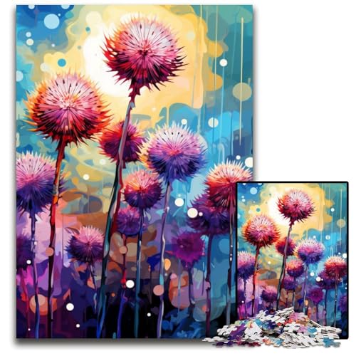 Puzzle für Erwachsene 1000 Teile „Die farbenfrohe Psychedelia von Burdock Halloween Weihnachten Geburtstage 1000 Teile (75x50cm) von ouynngjing