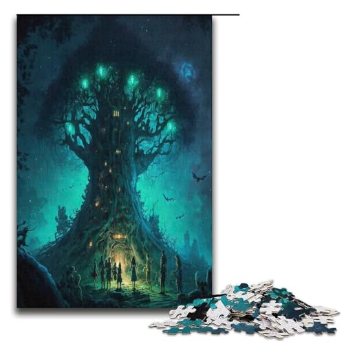 Puzzle für Erwachsene 1000 Teile „Ruf des Weltenbaums“ Puzzlespiel lustiges Spielzeug 1000 Teile (38 x 26 cm) von ouynngjing
