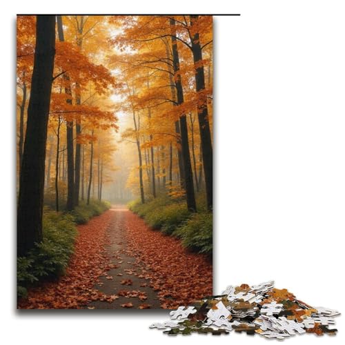 Puzzle für Erwachsene 1000 Teile Ahornwald Holzpuzzle für Kinder Lernspiel 1000 Teile (38 x 26 cm) von ouynngjing