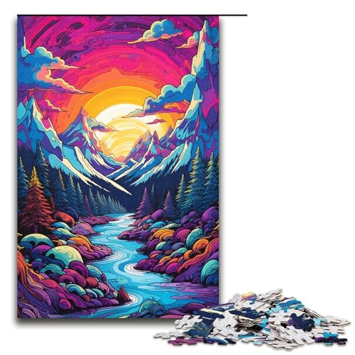 Puzzle für Erwachsene 1000 Teile Alaskan_Glaciers Puzzle Holzpuzzle Lernspiel Herausforderungsspielzeug 1000 Teile (75 x 50 cm) von ouynngjing