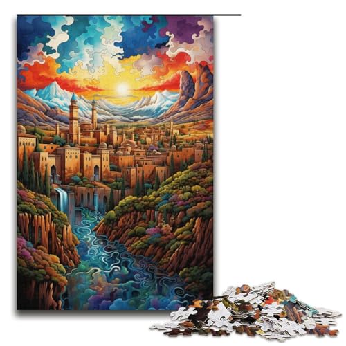 Puzzle für Erwachsene 1000 Teile Alhambra_Palast Holzpuzzle Lernspiel Herausforderungsspielzeug 1000 Teile (38 x 26 cm) von ouynngjing