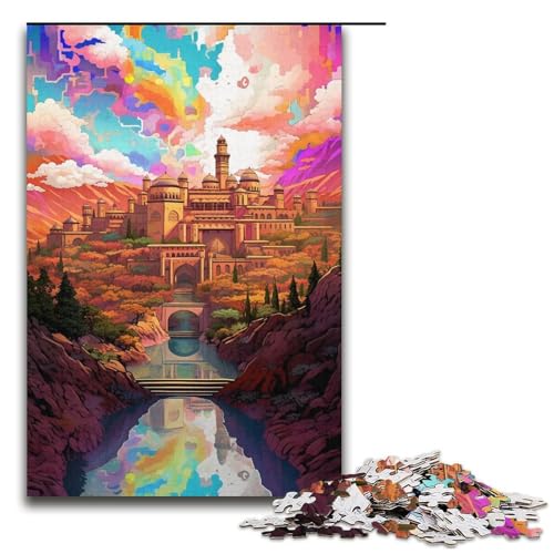 Puzzle für Erwachsene 1000 Teile Alhambra_Palast Holzpuzzle Lernspiel Herausforderungsspielzeug 1000 Teile (38 x 26 cm) von ouynngjing