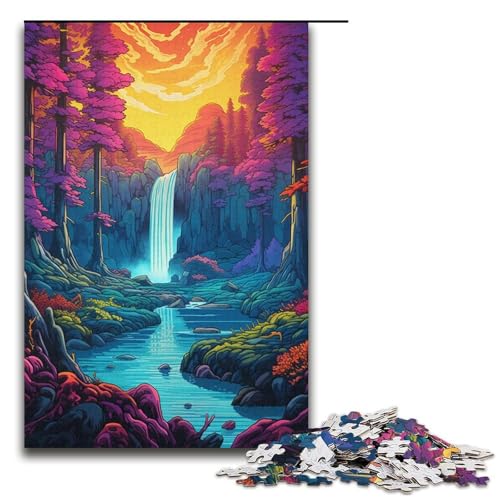 Puzzle für Erwachsene 1000 Teile Amazon_Wasserfall Puzzles Spiele Spielzeug Geschenk Geeignet für DesktopDekoration 1000 PCS (38x26cm) von ouynngjing