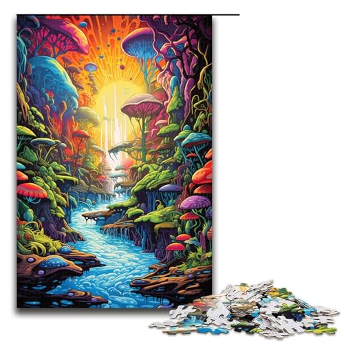 Puzzle für Erwachsene 1000 Teile Amazon_WasserfallPuzzle Holzpuzzle Lernspiel Herausforderungsspielzeug 1000 Teile (75 x 50 cm) von ouynngjing