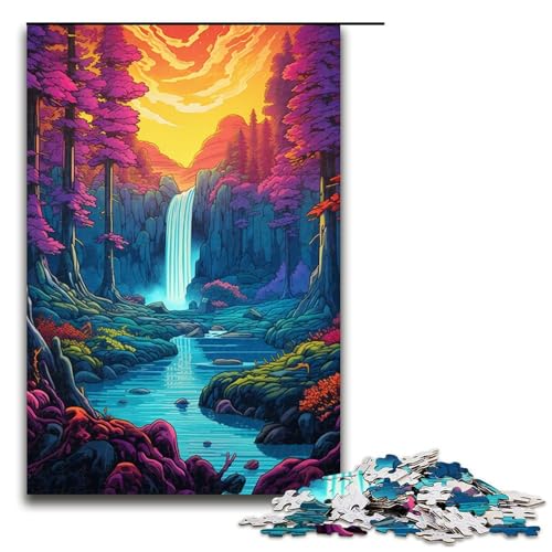 Puzzle für Erwachsene 1000 Teile Amazon_WasserfallPuzzle Holzpuzzle Lernspiel Herausforderungsspielzeug 1000 Teile (75 x 50 cm) von ouynngjing