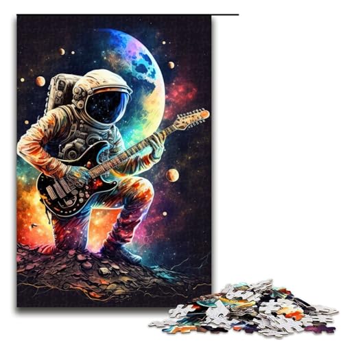 Puzzle für Erwachsene 1000 Teile Astronaut spielt Gitarre2 Unmögliches Puzzle Familienspiel Stressabbau Schwierige Herausforderung 1000 PCS von ouynngjing