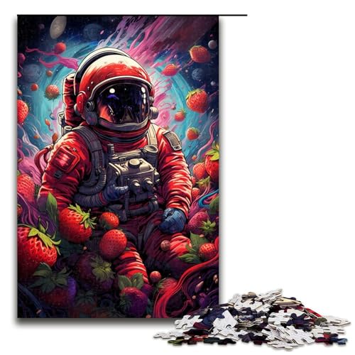 Puzzle für Erwachsene 1000 Teile Astronaut unter Blumen Puzzlespiele Spielzeug Geschenk geeignet für die Schreibtischdekoration 1000 Teile (75 x 50 cm) von ouynngjing