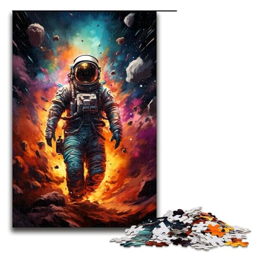 Puzzle für Erwachsene 1000 Teile Astronauten Spielen im farbenfrohen Weltraum Puzzle Lernspiele für Zuhause DIY-Spielzeug tolles Geschenk für Spiele 1000 Teile (75 x 50 cm) von ouynngjing