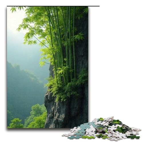 Puzzle für Erwachsene 1000 Teile Bambus auf der Klippe Puzzlespiel Spielzeug lustig 1000 Teile (75 x 50 cm) von ouynngjing