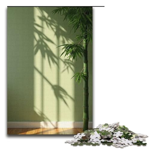 Puzzle für Erwachsene 1000 Teile Bambusschatten Puzzlespiel lustiges Spielzeug 1000 Teile (38 x 26 cm) von ouynngjing