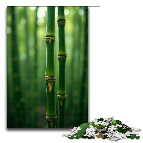 Puzzle für Erwachsene 1000 Teile Bambuszähne nach dem Regen Puzzlespiel lustiges Spielzeug 1000 Teile (75 x 50 cm) von ouynngjing