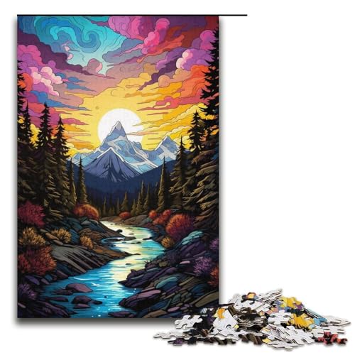 Puzzle für Erwachsene 1000 Teile Banff_Nationalpark Holzpuzzle für Kinder Lernspiel 1000 PCS (38x26cm) von ouynngjing
