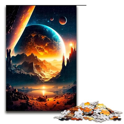 Puzzle für Erwachsene 1000 Teile Berge und Planeten Unmögliches Puzzle Familienspiel Stressabbau Schwierige Herausforderung 1000 PCS von ouynngjing