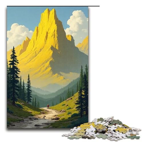 Puzzle für Erwachsene 1000 Teile Bergsteigen Holzpuzzle 1000 Teile (75 x 50 cm) von ouynngjing