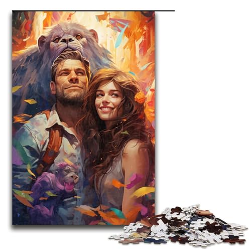 Puzzle für Erwachsene 1000 Teile Besitzer und Tiere Puzzle Lernspiele für Zuhause DIYSpielzeug tolles Geschenk für Spiele 1000 Teile (75 x 50 cm) von ouynngjing
