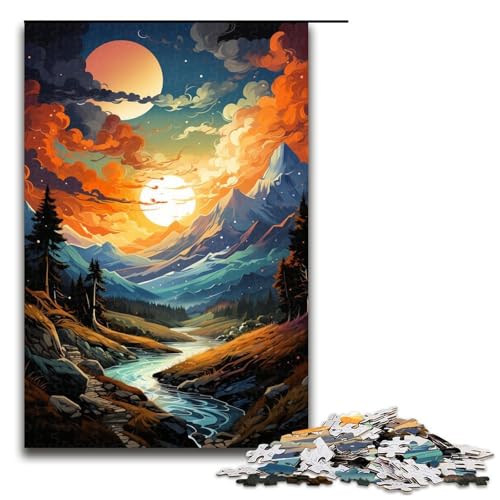 Puzzle für Erwachsene 1000 Teile Bezaubernde Landschaft Geburtstagsgeschenk für Teenager ab 14 Jahren 1000 Teile (75 x 50 cm) von ouynngjing