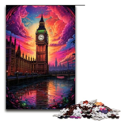 Puzzle für Erwachsene 1000 Teile Big Ben Britisches Puzzle Lernspiele für Zuhause DIY-Spielzeug tolles Geschenk für Spiele 1000 Teile (75 x 50 cm) von ouynngjing