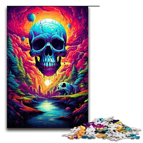 Puzzle für Erwachsene 1000 Teile Bizarre Bunte Monster Puzzlespiele Spielzeug Geschenk geeignet für die Schreibtischdekoration 1000 Teile (75 x 50 cm) von ouynngjing
