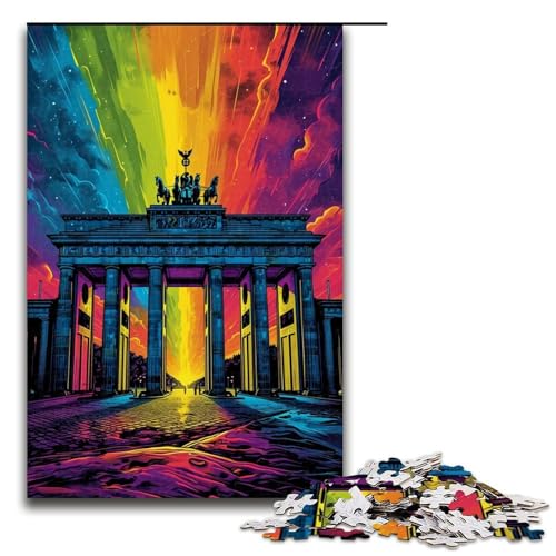 Puzzle für Erwachsene 1000 Teile Brandenburger Tor Deutschland Puzzle Lernspiele für Zuhause DIY-Spielzeug tolles Geschenk für Spiele 1000 Teile (75 x 50 cm) von ouynngjing