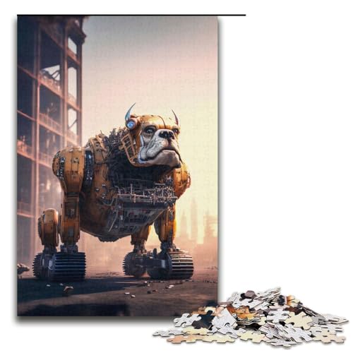 Puzzle für Erwachsene 1000 Teile Bulldoggen Puzzle Lernspiele für Zuhause DIY Spielzeug tolles Geschenk für Spiele 1000 Teile (38 x 26 cm) von ouynngjing
