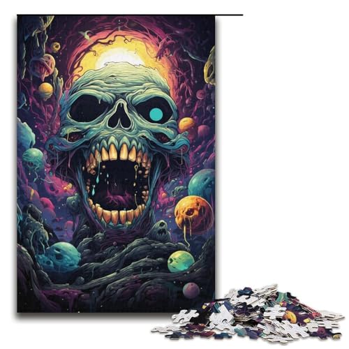 Puzzle für Erwachsene 1000 Teile Bunte Fantasy-Monster Holzpuzzle für Erwachsene Familienspiele Weihnachts- und Geburtstagsgeschenke 1000 Teile (38 x 26 cm) von ouynngjing