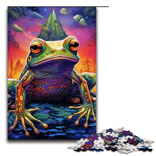 Puzzle für Erwachsene 1000 Teile Bunte Laubfrösche Holzpuzzle Lernspiel Herausforderungsspielzeug 1000 Teile (75 x 50 cm) von ouynngjing