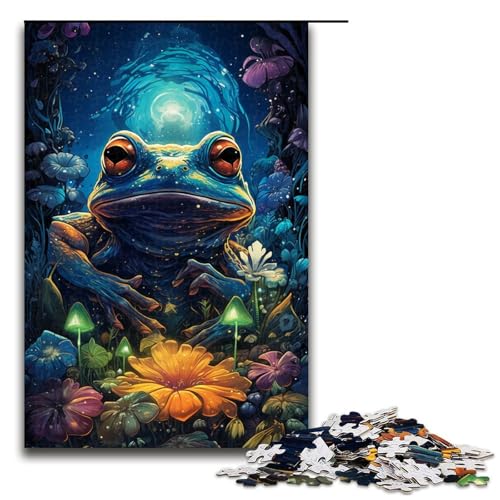 Puzzle für Erwachsene 1000 Teile Bunte Laubfrösche Holzpuzzle für Kinder Lernspiel 1000 Teile (75 x 50 cm) von ouynngjing