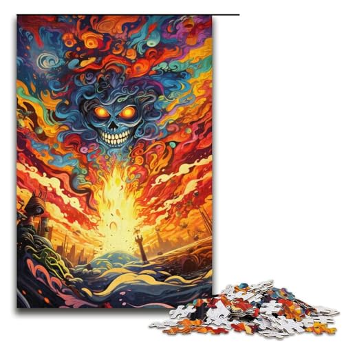 Puzzle für Erwachsene 1000 Teile Bunte Monster Holzpuzzle für Erwachsene Familienspiele Weihnachts- und Geburtstagsgeschenke 1000 Teile (38 x 26 cm) von ouynngjing