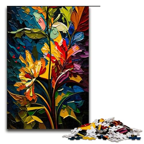Puzzle für Erwachsene 1000 Teile Bunte Pflanzen Geburtstagsgeschenk für Teenager ab 14 Jahren 1000 Teile (75 x 50 cm) von ouynngjing
