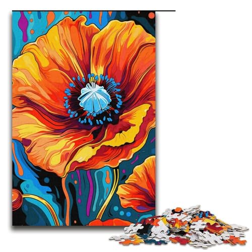 Puzzle für Erwachsene 1000 Teile California_Poppy Geburtstagsgeschenk für Teenager ab 14 Jahren 1000 Teile (38 x 26 cm) von ouynngjing