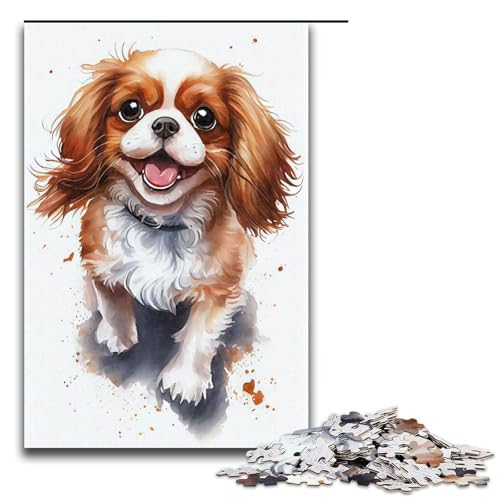 Puzzle für Erwachsene 1000 Teile Cavalier King süßes Puzzle Lernspiele für Zuhause DIY Spielzeug tolles Geschenk für Spiele 1000 Teile (75 x 50 cm) von ouynngjing