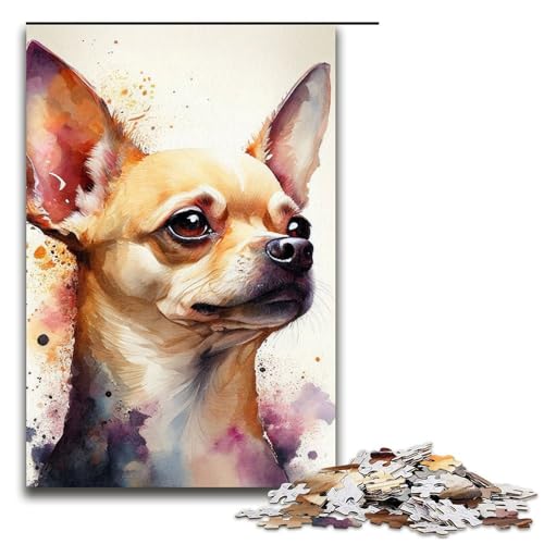 Puzzle für Erwachsene 1000 Teile Chihuahua Aquarell Familie Holzpuzzle Lernspiel Herausforderung Spielzeug 1000 PCS Puzzle für Erwachsene 1000 Teile Chihuahua Aquarell Familie Holzpuzzle Lernspiel Herausforderung Spielzeug 1000 PCS von ouynngjing