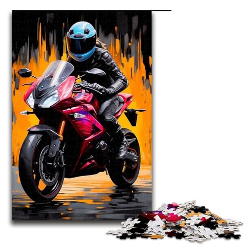 Puzzle für Erwachsene 1000 Teile Cooles MotorradMuster zum Zusammenbauen hilft dem Gehirn süchtig machendes Spielzeug zur Förderung der Geduld 1000 Teile (75 x 50 cm) von ouynngjing