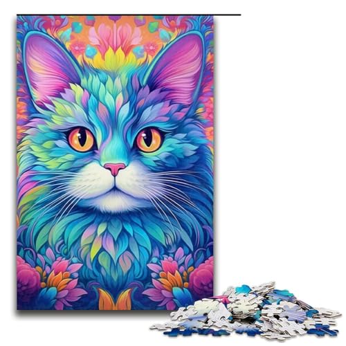Puzzle für Erwachsene 1000 Teile Cosmic Cat Puzzles Spiel Spielzeug Lustige 1000 PCS von ouynngjing