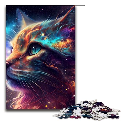 Puzzle für Erwachsene 1000 Teile Cosmic Cat8748 FamilienHolzpuzzle Lernspiel Herausforderungsspielzeug 1000 Teile (75 x 50 cm) von ouynngjing