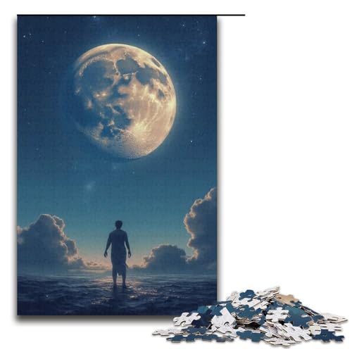 Puzzle für Erwachsene 1000 Teile Der Weite Sternenhimmel Holzpuzzle für Kinder Lernspiel 1000 Teile (38 x 26 cm) von ouynngjing