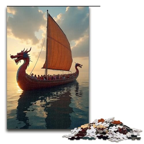 Puzzle für Erwachsene 1000 Teile Drachenbootrennen Geburtstagsgeschenk Geschenke für Teenager ab 14 Jahren 1000 Teile (75 x 50 cm) von ouynngjing