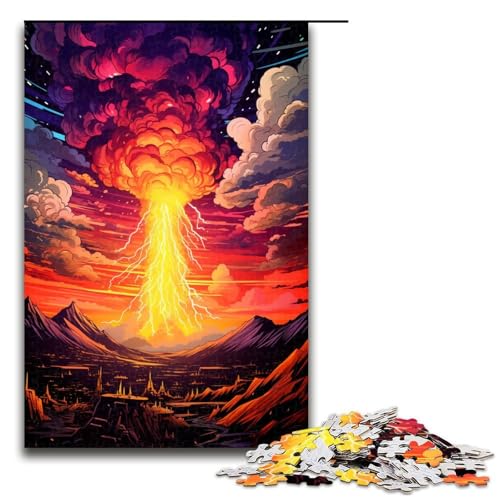 Puzzle für Erwachsene 1000 Teile EIN farbenfrohes Spektakel Holzpuzzle für Kinder Lernspiel 1000 Teile (75 x 50 cm) von ouynngjing