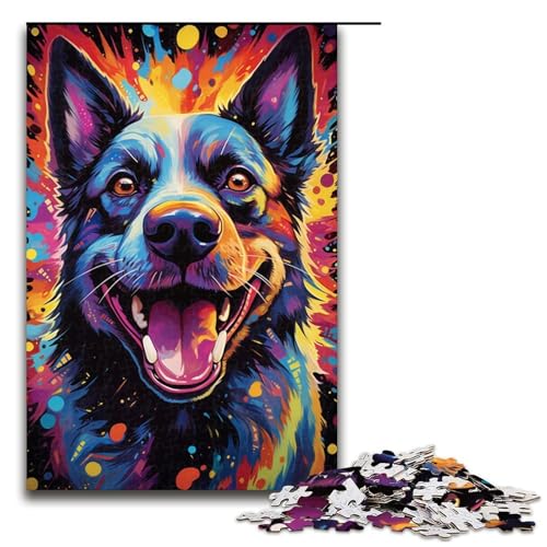 Puzzle für Erwachsene 1000 Teile EIN fröhlicher frecher Hund Puzzlespiel Spielzeug Lustig 1000 PCS (75x50cm) von ouynngjing