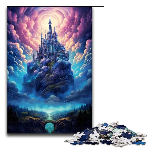 Puzzle für Erwachsene 1000 Teile EIN großes Schloss über der Stadt Puzzle Lernspiele für Zuhause DIYSpielzeug tolles Geschenk für Spiele 1000 Teile (75 x 50 cm) von ouynngjing