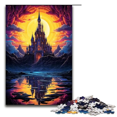 Puzzle für Erwachsene 1000 Teile EIN großes Schloss über der Stadt Puzzlespiel Spielzeug lustig 1000 Teile (75 x 50 cm) von ouynngjing