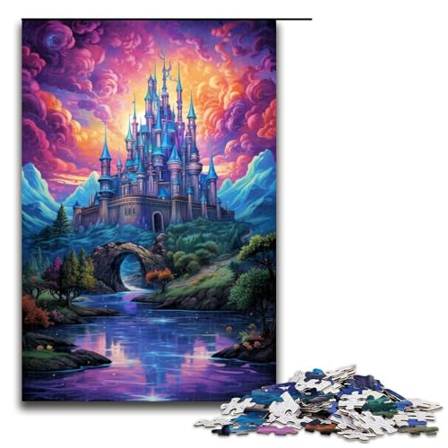 Puzzle für Erwachsene 1000 Teile EIN großes Schloss über der Stadt Puzzlespiele Spielzeug Geschenk geeignet für die Schreibtischdekoration 1000 Teile (75 x 50 cm) von ouynngjing