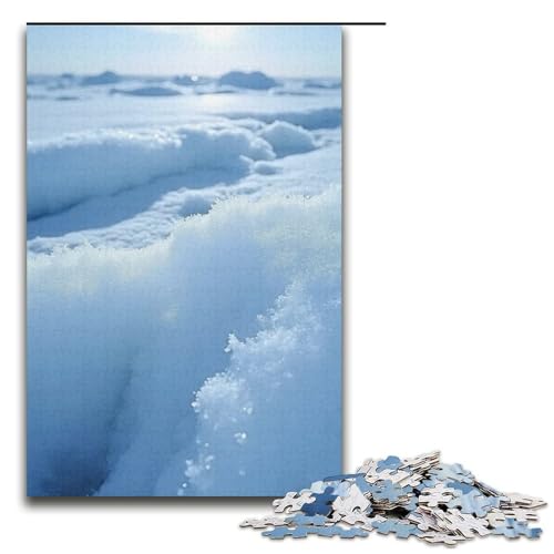 Puzzle für Erwachsene 1000 Teile EIS- und Schnee-Familie Holzpuzzle Lernspiel Herausforderungsspielzeug 1000 Teile (38 x 26 cm) von ouynngjing