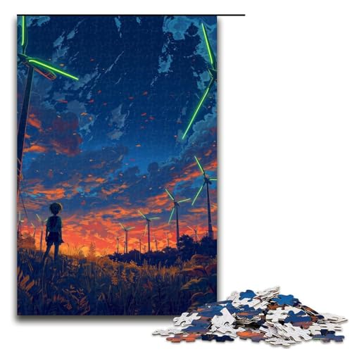 Puzzle für Erwachsene 1000 Teile Electric Meadows Puzzle Lernspiele für Zuhause DIYSpielzeug tolles Geschenk für Spiele 1000 Teile (75 x 50 cm) von ouynngjing